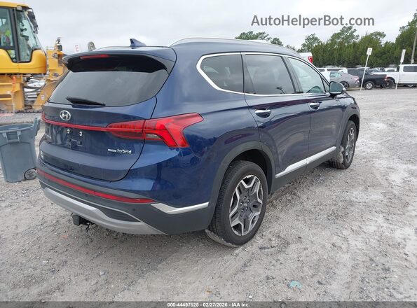5NMS3DA15PH000097 2023 HYUNDAI SANTA FE HYBRID Синий Задняя правая четверть