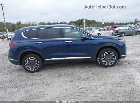 5NMS3DA15PH000097 2023 HYUNDAI SANTA FE HYBRID Синий Вид задней части салона