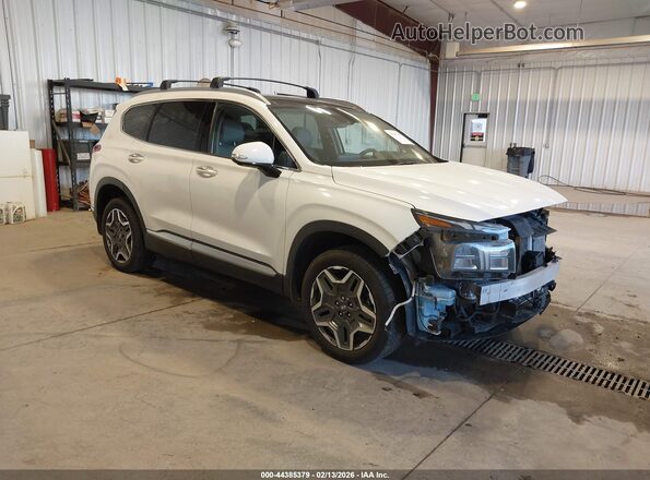 5NMS3DA16PH020262 2023 HYUNDAI SANTA FE HYBRID White Передня права чверть