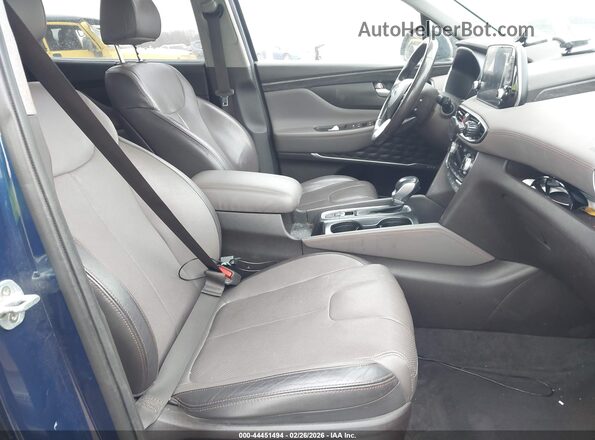 5NMS53ADXKH047021 2019 HYUNDAI SANTA FE Синий Вид салона спереди
