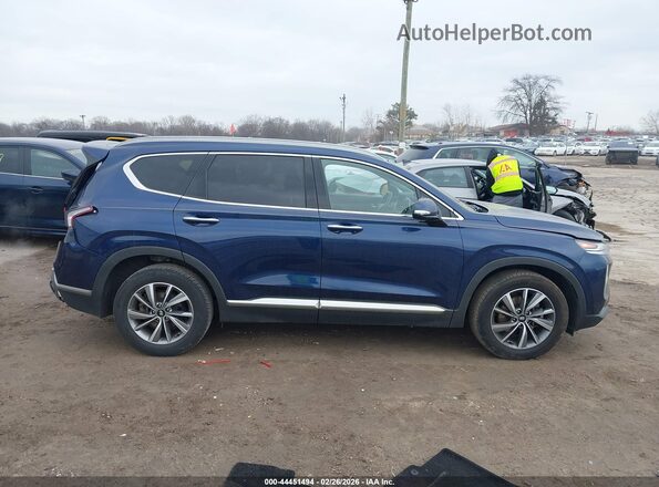 5NMS53ADXKH047021 2019 HYUNDAI SANTA FE Синий Вид задней части салона