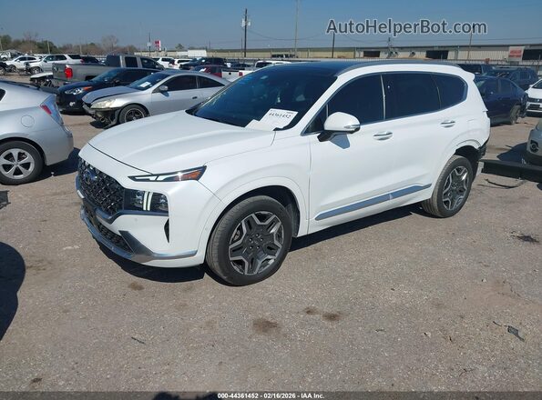 5NMS5DAL5MH316686 2021 HYUNDAI SANTA FE CALLIGRAPHY White Vista tres cuartos delantera izquierda