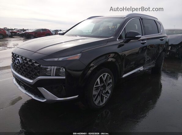 5NMS5DAL8PH613455 2023 HYUNDAI SANTA FE CALLIGRAPHY Black Առջևի ձախ երեք քառորդ տեսարան