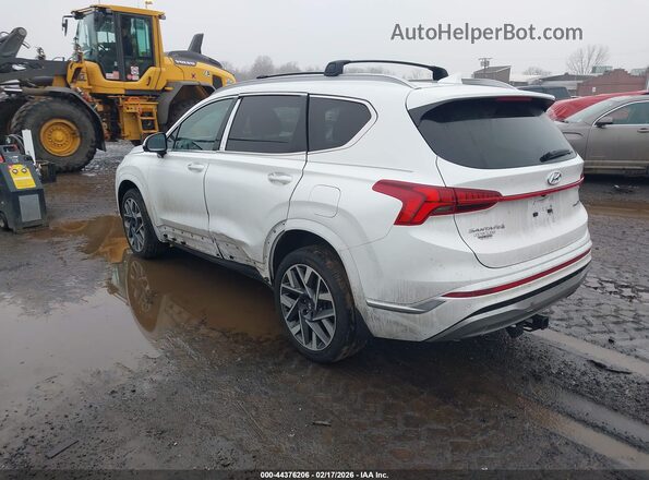 5NMS5DALXMH368489 2021 HYUNDAI SANTA FE CALLIGRAPHY Белый Задняя левая четверть