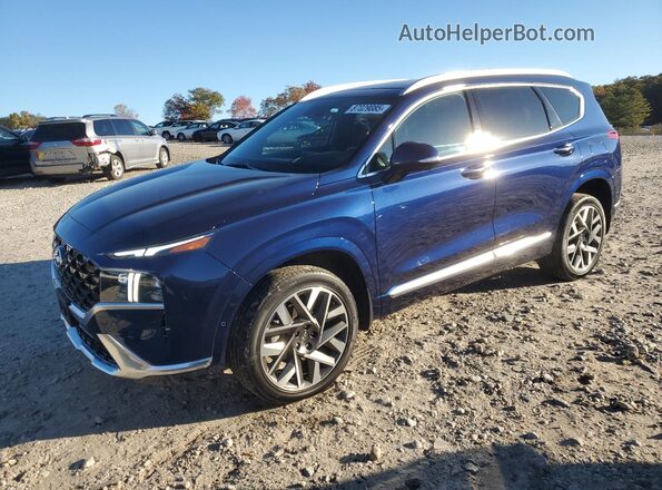 5NMS5DALXPH522073 2023 HYUNDAI SANTA FE CALLIGRAPHY Blue წინა მარცხენა ხედი სამი მეოთხედიდან