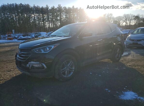 5NMZUDLB2JH070830 2018 HYUNDAI SANTA Черный Передняя левая четверть