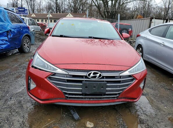 5NPD74LF3KH425593 2019 HYUNDAI ELANTRA Red Вид спереду