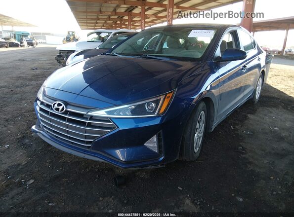 5NPD74LF3KH456374 2019 HYUNDAI ELANTRA Blue წინა მარცხენა ხედი სამი მეოთხედიდან