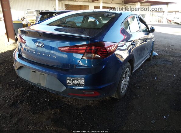 5NPD74LF3KH456374 2019 HYUNDAI ELANTRA Blue უკანა მარჯვენა