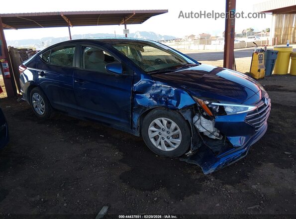 5NPD74LF3KH456374 2019 HYUNDAI ELANTRA Blue წინა ხედი