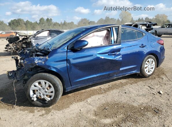 5NPD74LF4KH464029 2019 HYUNDAI ELANTRA Blue წინა მარცხენა ხედი სამი მეოთხედიდან