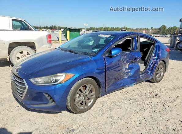 5NPD84LF1JH232421 2018 HYUNDAI ELANTRA Синий Передняя левая четверть