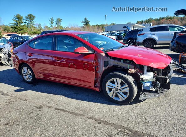 5NPD84LF1KH478340 2019 HYUNDAI ELANTRA Красный Передняя правая четверть