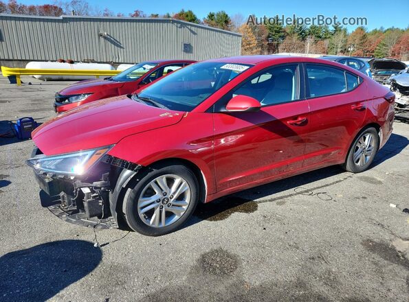 5NPD84LF1KH478340 2019 HYUNDAI ELANTRA Красный Передняя левая четверть