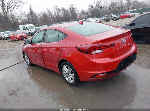 5NPD84LF2KH488830 2019 HYUNDAI ELANTRA Red Հետևի ձախ