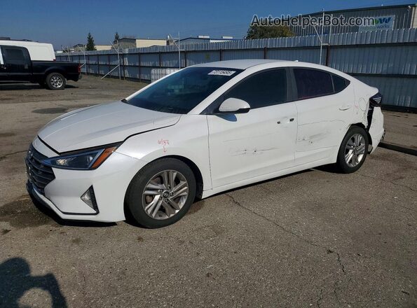 5NPD84LF3KH437837 2019 HYUNDAI ELANTRA White Front left