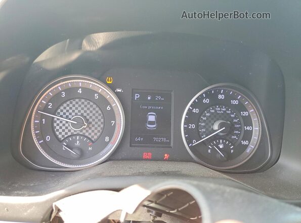 5NPD84LF3KH437837 2019 HYUNDAI ELANTRA White Instrument cluster view