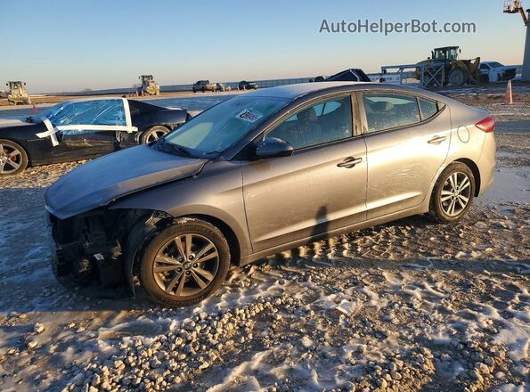 5NPD84LF4JH348213 2018 HYUNDAI ELANTRA Gray Front left