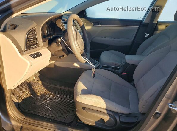 5NPD84LF4JH348213 2018 HYUNDAI ELANTRA Gray Front interior view