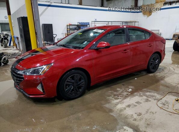 5NPD84LF4KH477280 2019 HYUNDAI ELANTRA Красный Передняя левая четверть