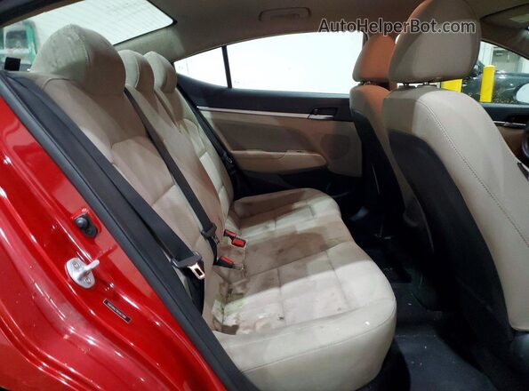 5NPD84LF4KH477280 2019 HYUNDAI ELANTRA Красный Вид задних сидений