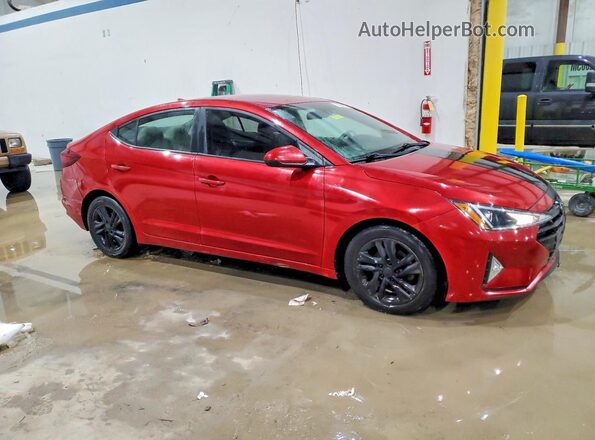 5NPD84LF4KH477280 2019 HYUNDAI ELANTRA Красный Передняя правая четверть