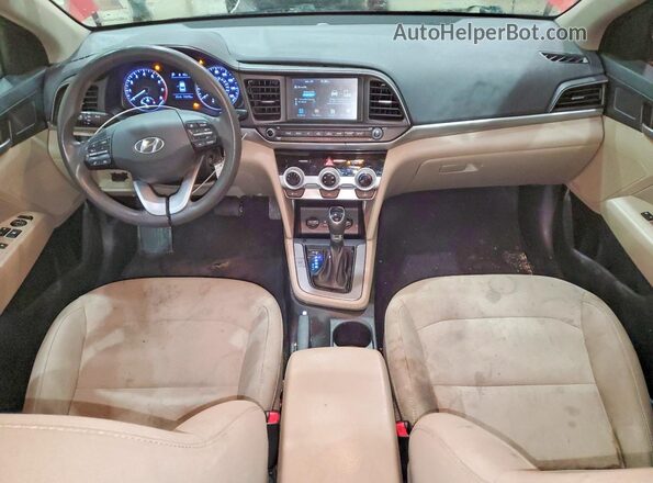 5NPD84LF4KH477280 2019 HYUNDAI ELANTRA Красный Вид панели приборов