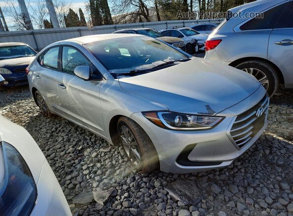 5NPD84LF5JH268256 2018 HYUNDAI ELANTRA Серебряный Передняя правая четверть
