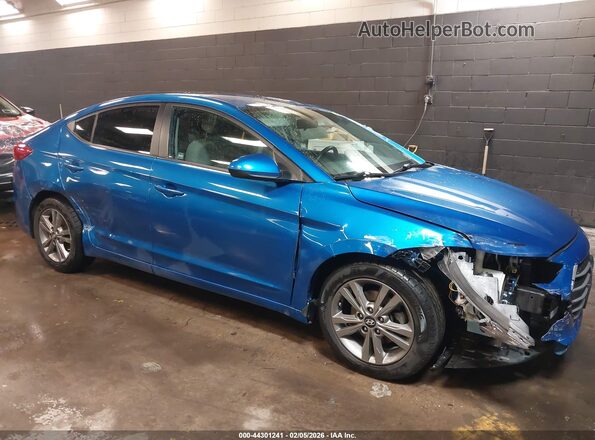 5NPD84LF6JH224458 2018 HYUNDAI ELANTRA Синий Вид спереди