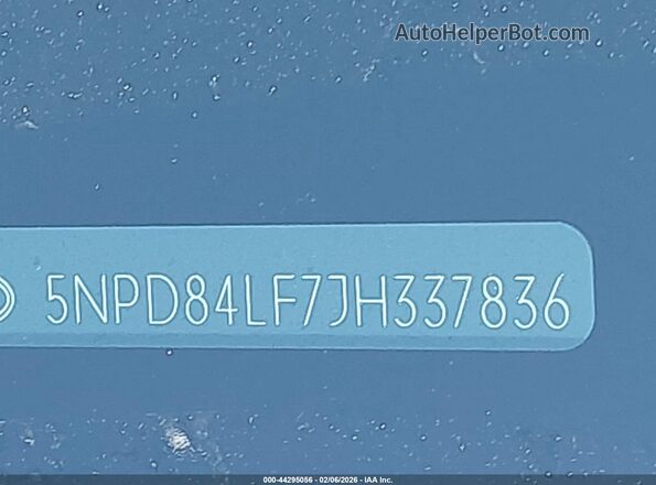 5NPD84LF7JH337836 2018 HYUNDAI ELANTRA Серебряный Вид подкапотного пространства