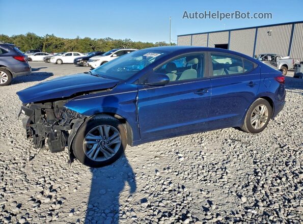 5NPD84LF9KH421013 2019 HYUNDAI ELANTRA Синий Передняя левая четверть