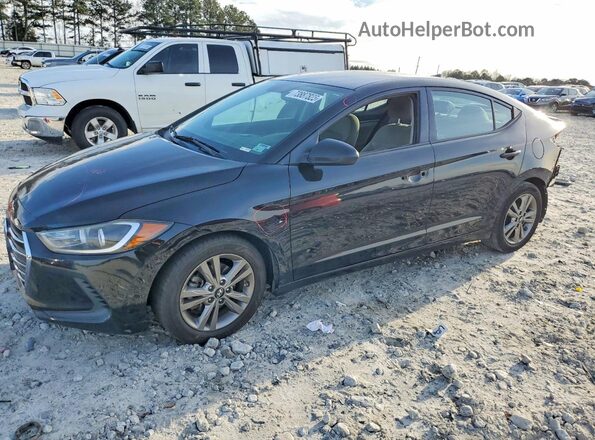 5NPD84LFXHH170589 2017 HYUNDAI ELANTRA Black Առջևի ձախ երեք քառորդ տեսարան