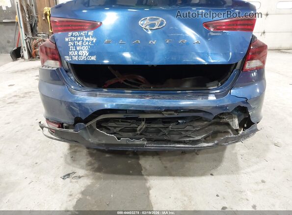 5NPD84LFXKH414913 2019 HYUNDAI ELANTRA Blue Front view