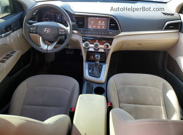 5NPD84LFXKH459513 2019 HYUNDAI ELANTRA White Widok deski rozdzielczej
