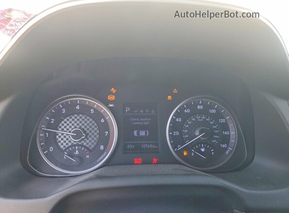 5NPD84LFXKH494438 2019 HYUNDAI ELANTRA Белый Вид щитка приборов