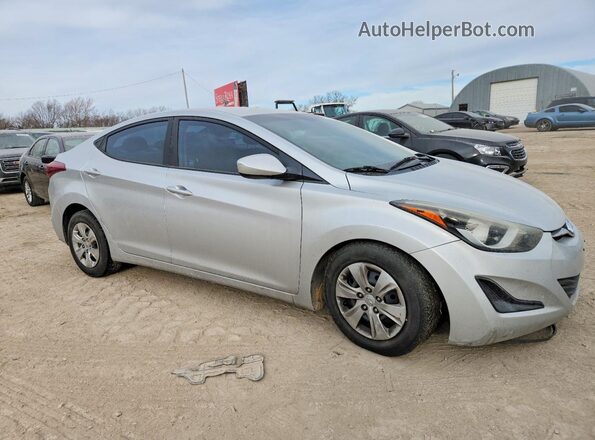 5NPDH4AE0GH698652 2016 HYUNDAI ELANTRA Серебряный Передняя правая четверть