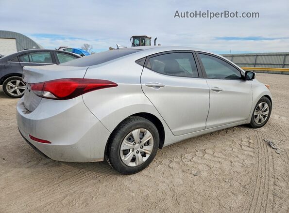 5NPDH4AE0GH698652 2016 HYUNDAI ELANTRA Серебряный Задняя правая четверть