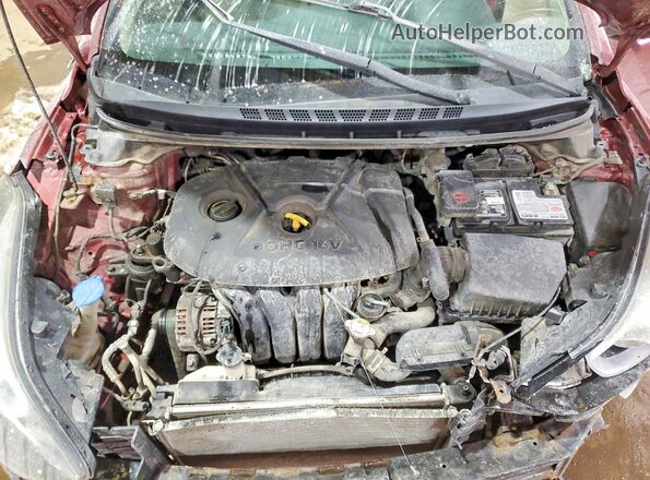 5NPDH4AE7GH655300 2016 HYUNDAI ELANTRA Красный Вид задней части салона