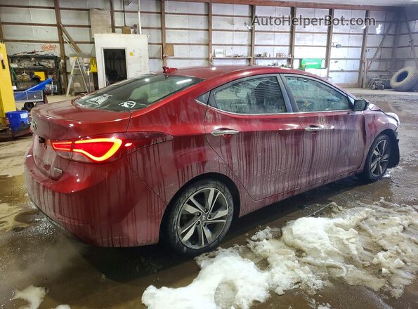 5NPDH4AE7GH655300 2016 HYUNDAI ELANTRA Красный Задняя правая четверть