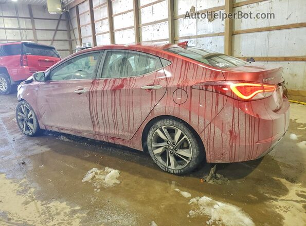 5NPDH4AE7GH655300 2016 HYUNDAI ELANTRA Красный Задняя левая четверть