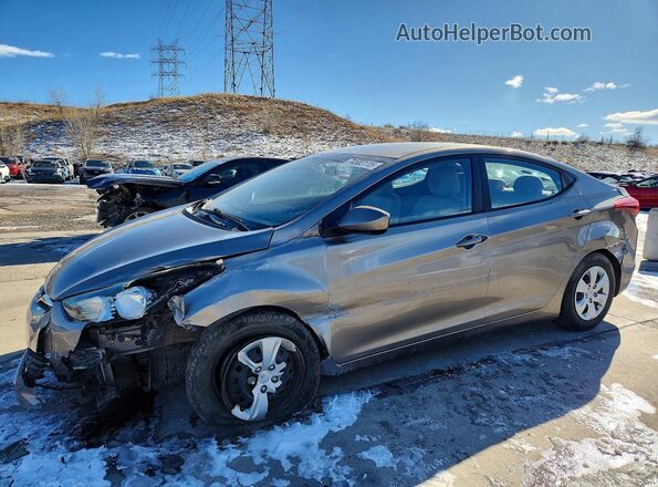 5NPDH4AE7GH714393 2016 HYUNDAI ELANTRA Золотой Передняя левая четверть