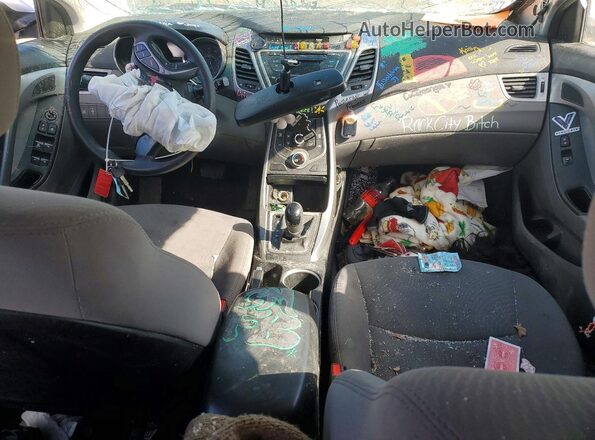 5NPDH4AE9GH727341 2016 HYUNDAI ELANTRA Silver Widok deski rozdzielczej