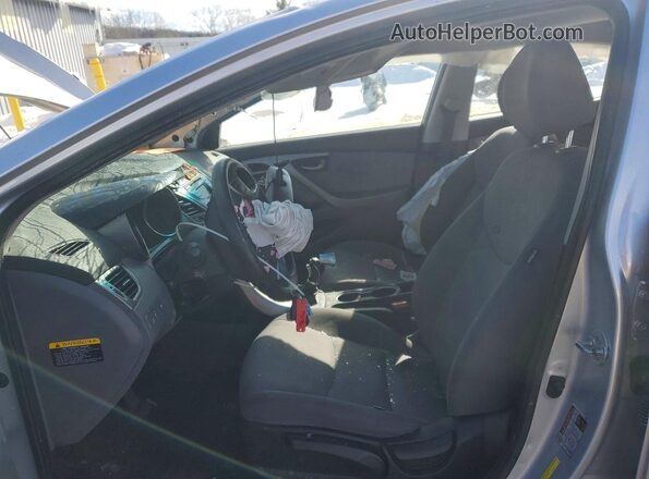 5NPDH4AE9GH727341 2016 HYUNDAI ELANTRA Silver Widok wnętrza z przodu