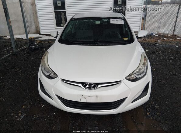 5NPDH4AE9GH732491 2016 HYUNDAI ELANTRA White Widok zestawu wskaźników