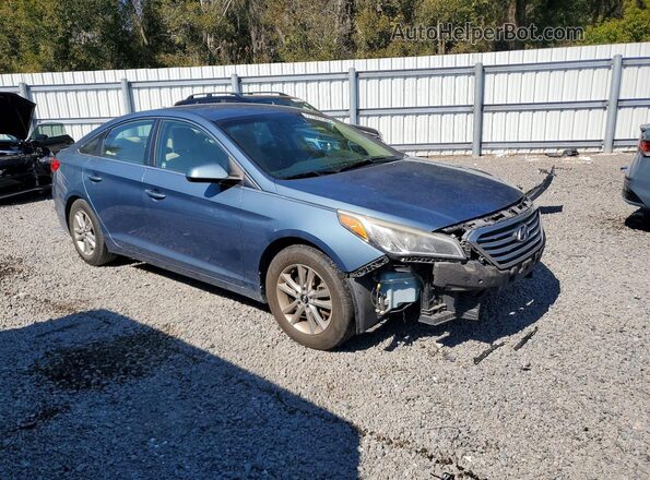 5NPE24AF0HH541624 2017 HYUNDAI SONATA Синий Передняя правая четверть