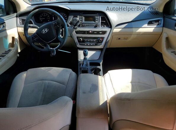 5NPE24AF0HH541624 2017 HYUNDAI SONATA Синий Вид панели приборов
