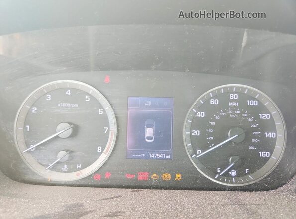 5NPE24AF2GH328561 2016 HYUNDAI SONATA Silver Widok zestawu wskaźników