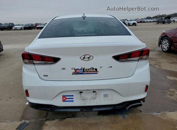 5NPE24AF2KH763962 2019 HYUNDAI SONATA Белый Вид сзади