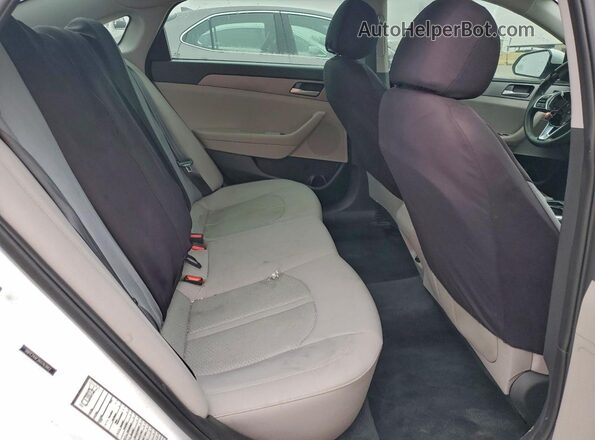 5NPE24AF2KH763962 2019 HYUNDAI SONATA Белый Вид задних сидений