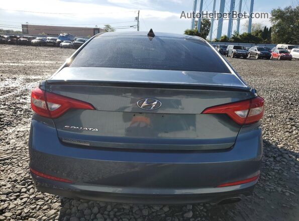 5NPE24AF4GH293442 2016 HYUNDAI SONATA Blue Widok z tyłu